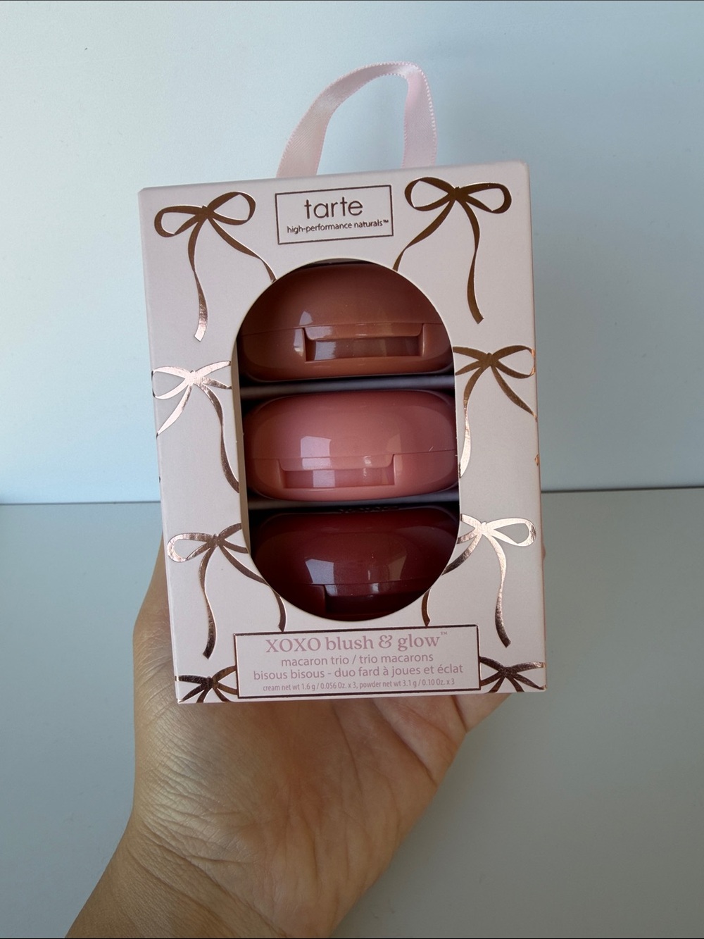 tarte XOXO Blush & Glow Macaron Trio - Rose, Light Pink, Berry